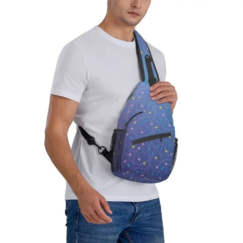 Mochila de hombro de aviador para hombre, bolso de pecho cruzado para aviador, piloto, caza, viaje y ciclismo