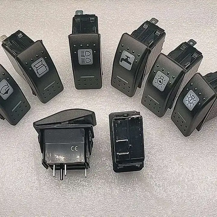 

12V 20A Waterproof SPST 3Pin ON OFF Illuminated Marine Rocker Switch For Car