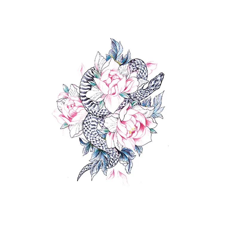 Colorful Flower Tattoos Stickers Waterproof Flower Arm Scar Cover Personalized Temporary Tattoo Fake Tattoo Women Men Body Art