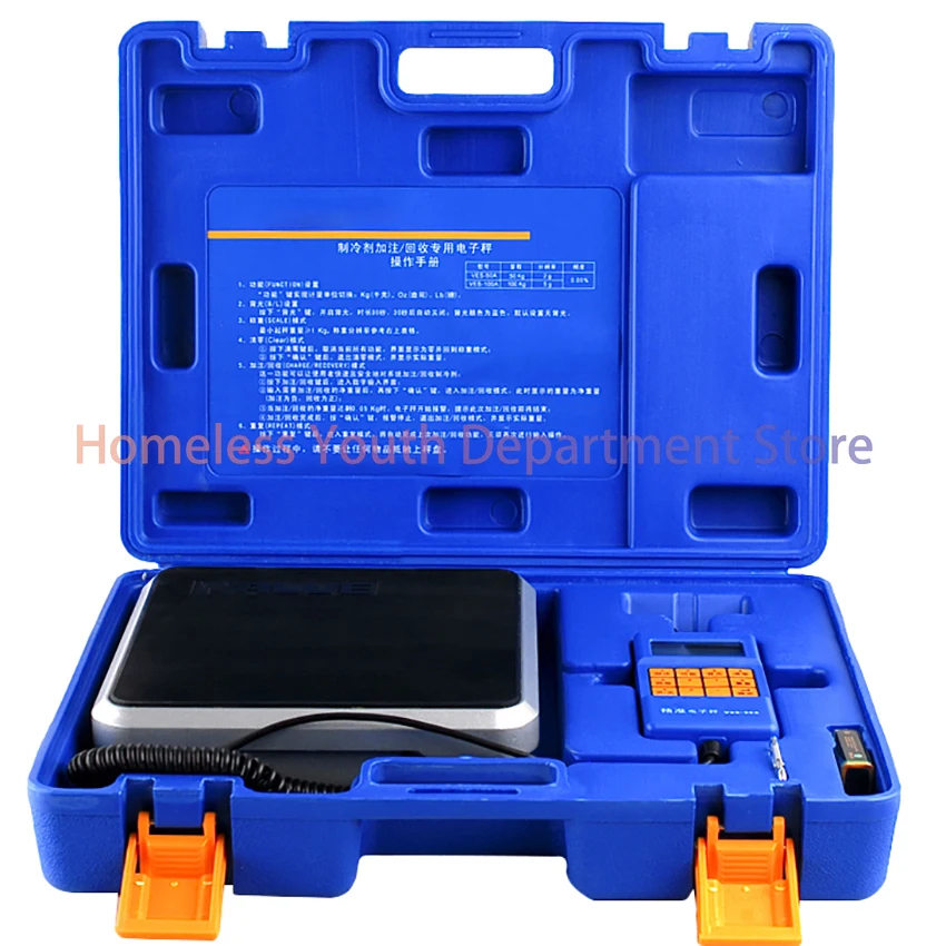 Electronic Scale VES-50A/B Precision Of The Cold Media Called Quantitative Fluorine Balance Scale Refrigeration Tool 110-240V