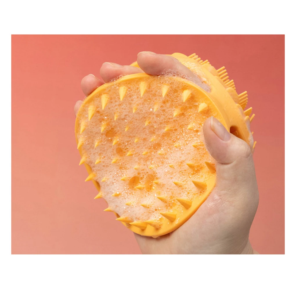 

Двусторонняя щетка для мытья головы и тела, силиконовый скрабер для душа и массажер для кожи головы для женщин и мужчин