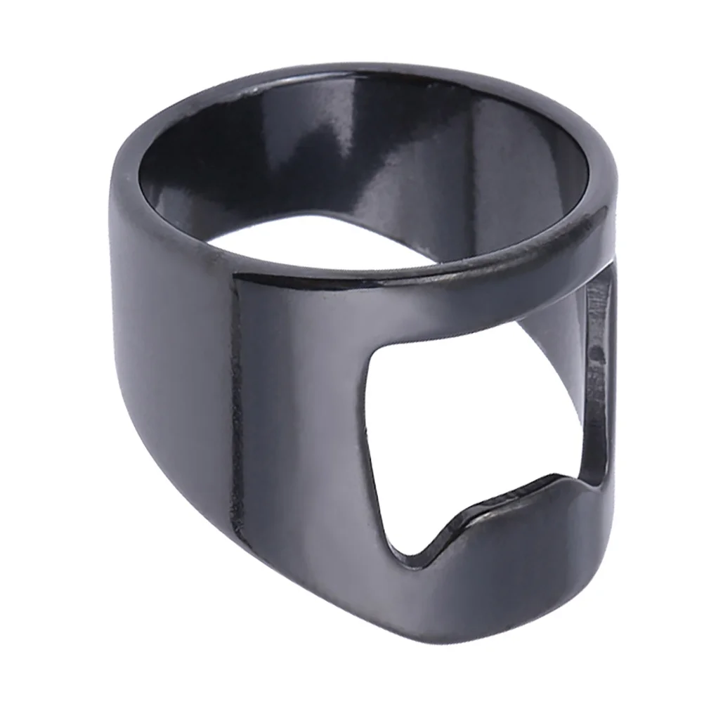 

1pc Stainless Steel Multifunctional Bottle Opener Ring For Men Fashion Chic Durable Smooth Surface Unique Design Creative Full