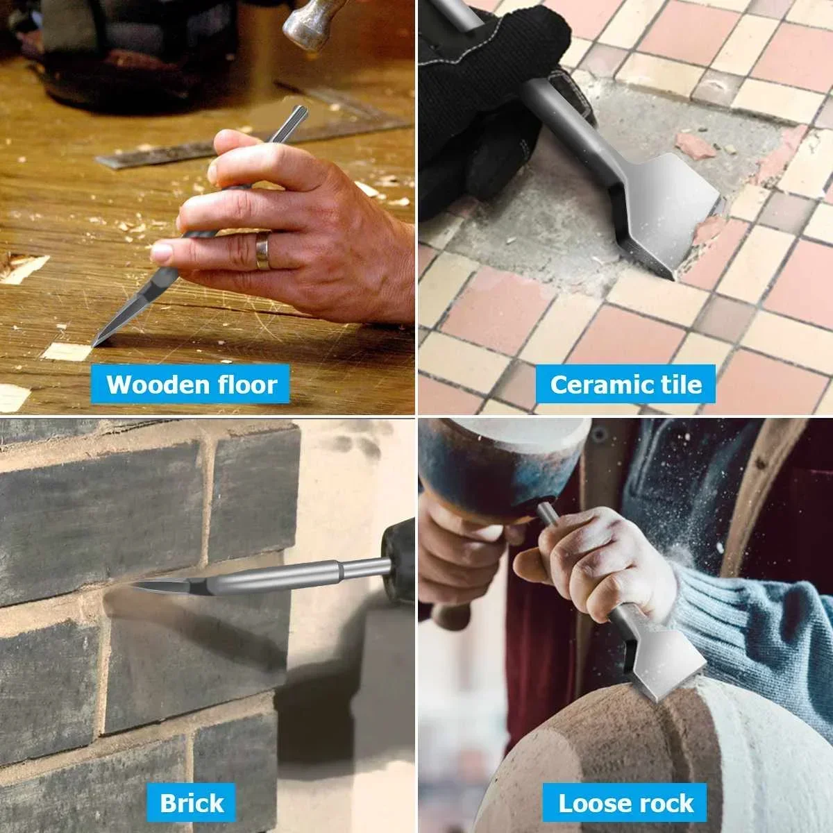 Cranked Chisel Bit Masonry Tools SDS-plus Electric Hammer Tile Removal Chisel Scraper Bits