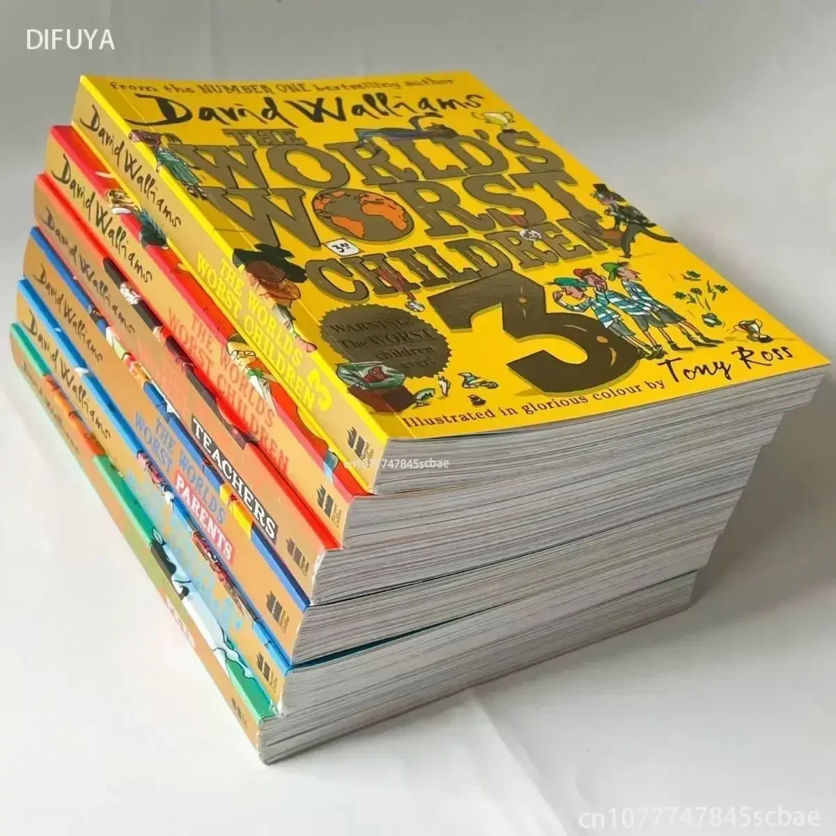 Books of6 Books/set David Williams Color Edition of The World'S Worst Children Elementary Humor Novel 6 Volumes DIFUYA