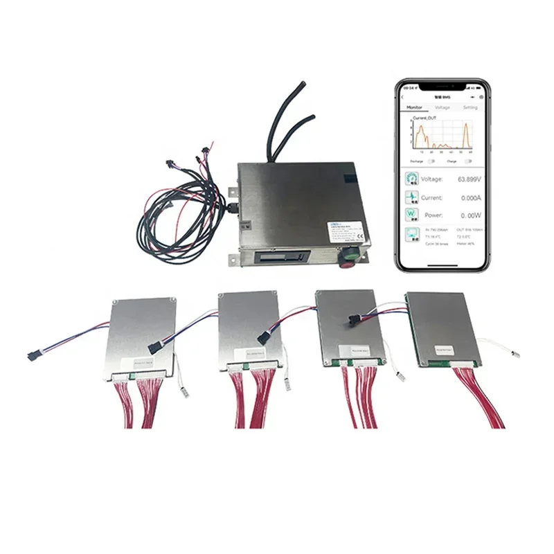 

100A 300A 40S 96S 234S Smart BMS 96V 120V 144V 220V 380V Высоковольтная литий-ионная система Lifepo4 для хранения солнечной энергии BMS