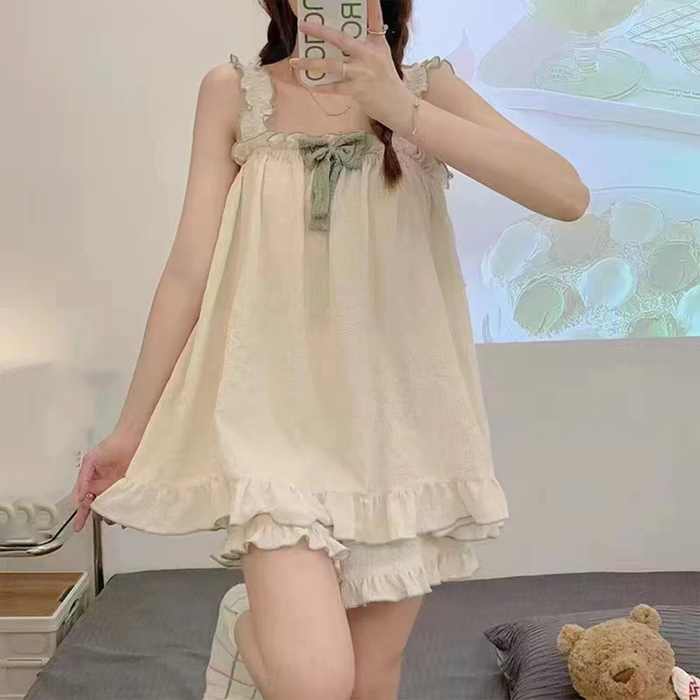 

Sweet Sleepwear Girly Loose Set All Seasons Wear Brand New Condition Home Or Hotel Use Microelasticity Home Use