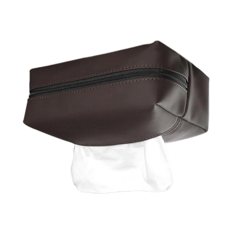 

Leather Car Tissue Box Auto Sun Visors Seats Back Hanging Tissue Box Holder Car Armrest Box Paper Organizers