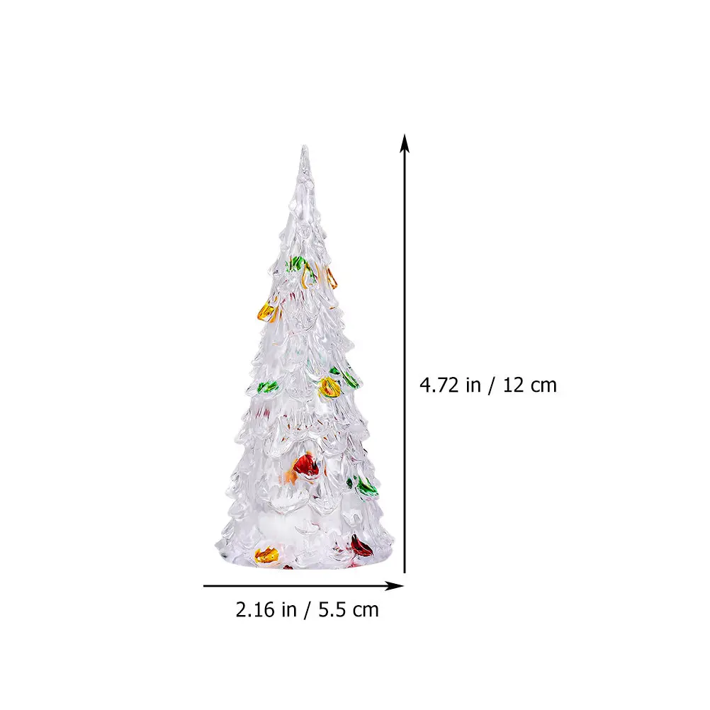 6Pcs LED Xmas Tree Night Lamp Decorations Acrylic Christmas Party Supplies Home Festival Decor Xmas Decor Christmas Party Props