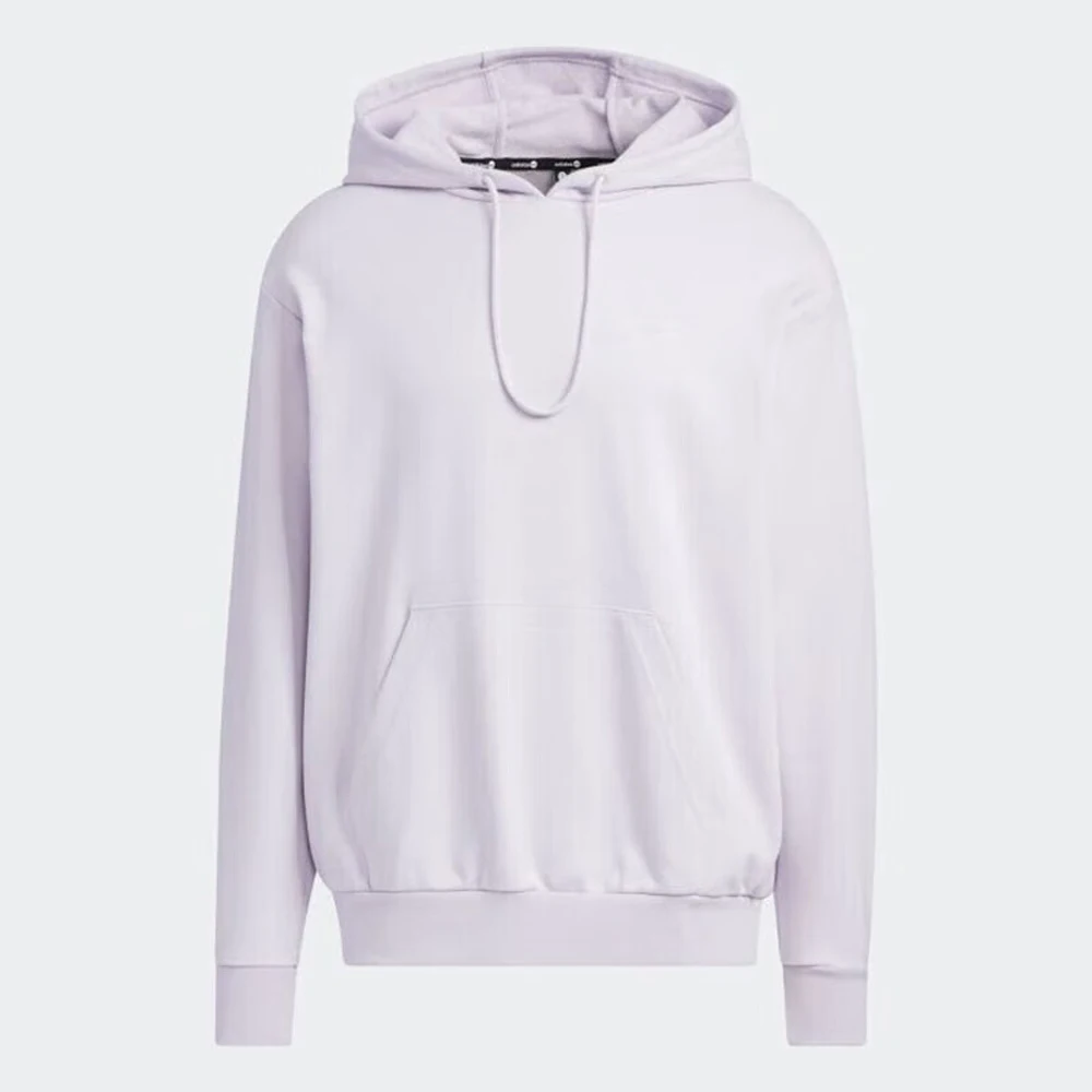 Adidas Sportswear Series Light Purple Hooded Sweatshirt Minimalist Design Soft Fabric Adjustable Hood For Daily Casual Outings