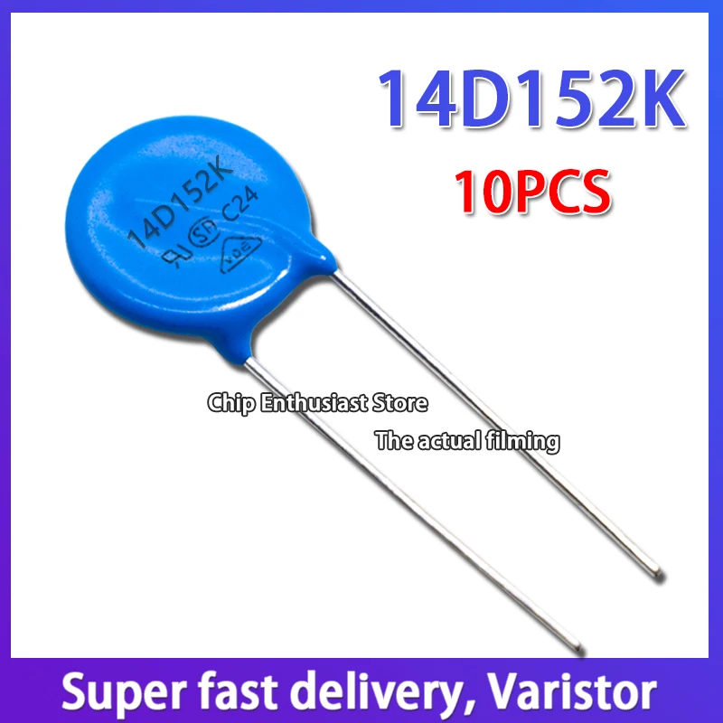 Imagem -04 - Varistor 14d182k 182kd14 na Linha Diâmetro do Varistor 14 mm Dip2 1800v 10 Peças