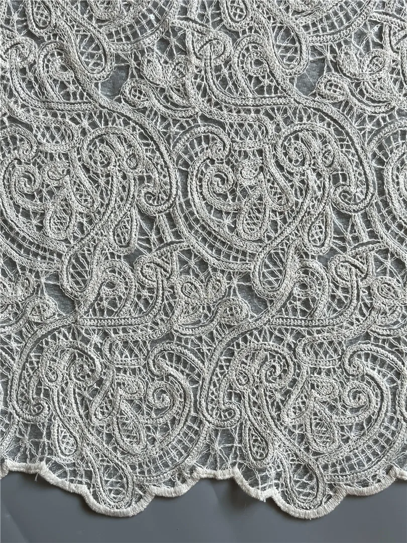 フランス重工業綿刺繍スパンコールレース衣類付属品、ウェディングドレススパンコールメッシュ生地、メッシュレース SC179