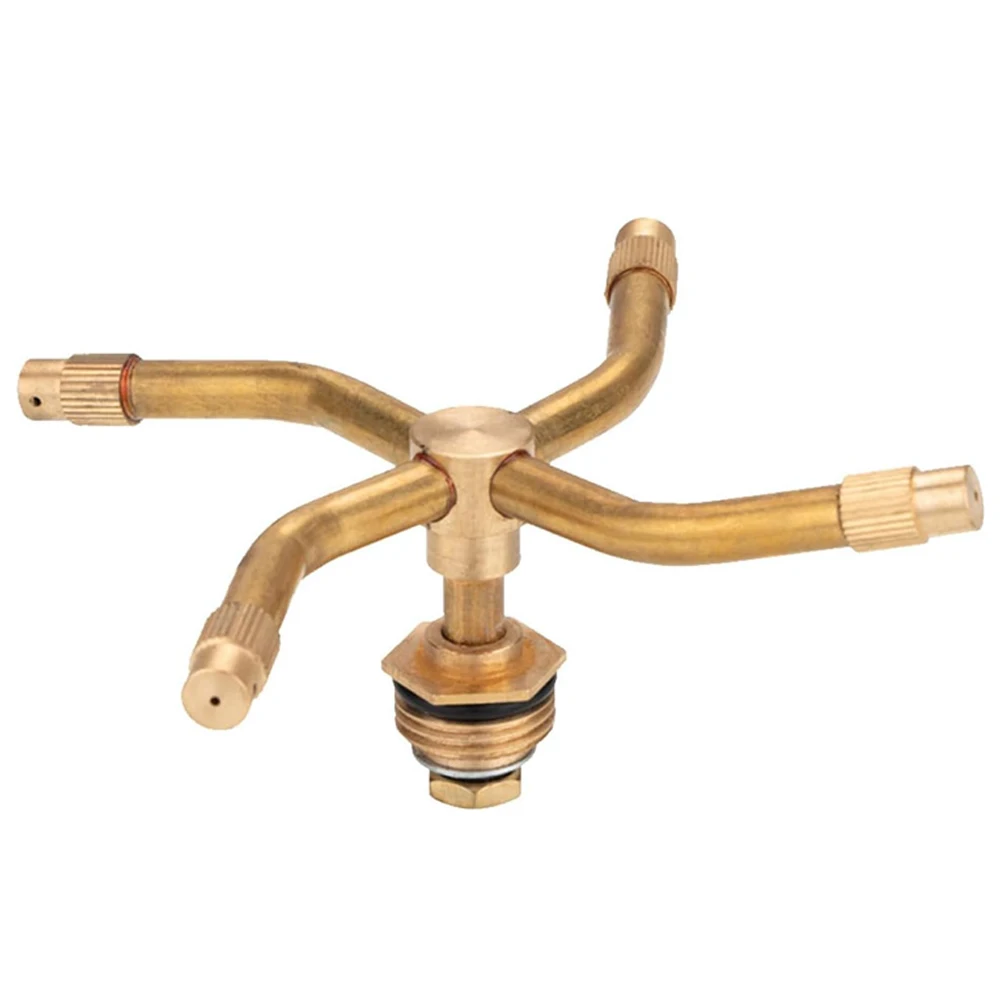 Nozzle 360° Rotation Irrigation System Sprinkler Head Whirling Sprinkler 3-Arm/4-Arm Automatic Rotary Brass Sprayer