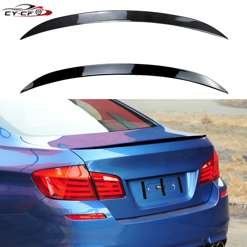 M5 PSM Style Gloss Black Rear Bumper Lip Trunk for BMW 5 Series F10 F11 F18 2010 -2017 Carbon Fiber Roof Spoiler Tail