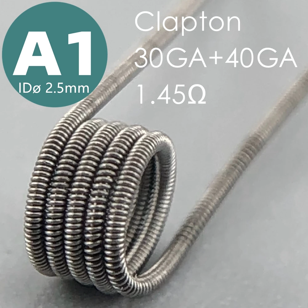 2.5มม. เส้นผ่านศูนย์กลางภายใน MTL AIO R-BA Boro ขดลวดหลอมละลาย clapton สปริงมือคนต่างด้าวเครื่องมือต้านทานแกน A1ลวด NI80 316L