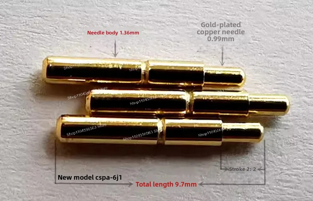 100 個 CSP-6J プローブ超短テスト針 9.7 ミリメートルスプリングプローブバッテリーピン CSP-6J ミニ超短プローブ
