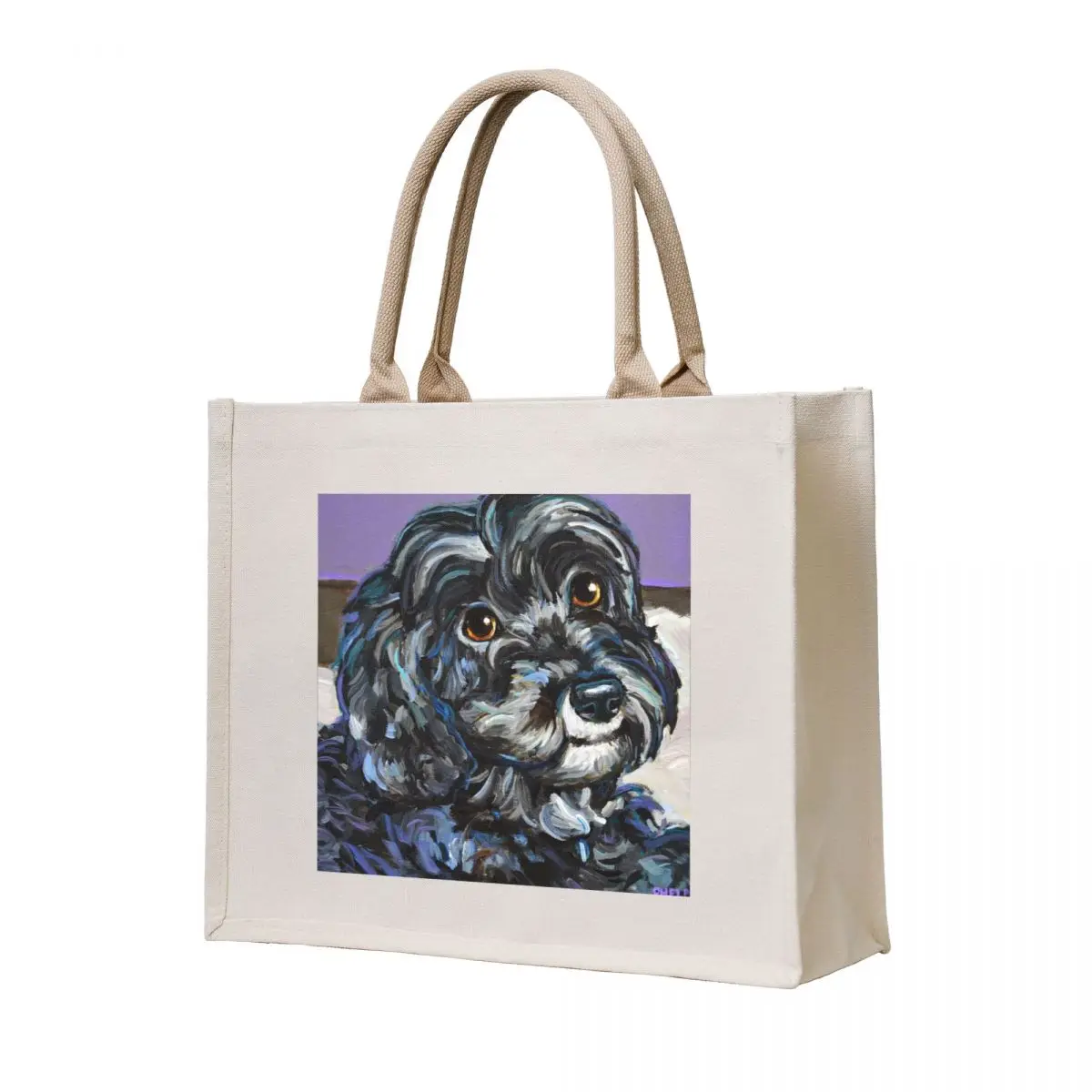 

Cute and Cozy Schnoodle by Robert Phelps Tote Bag Beach bag tote bag custom Women's shopper