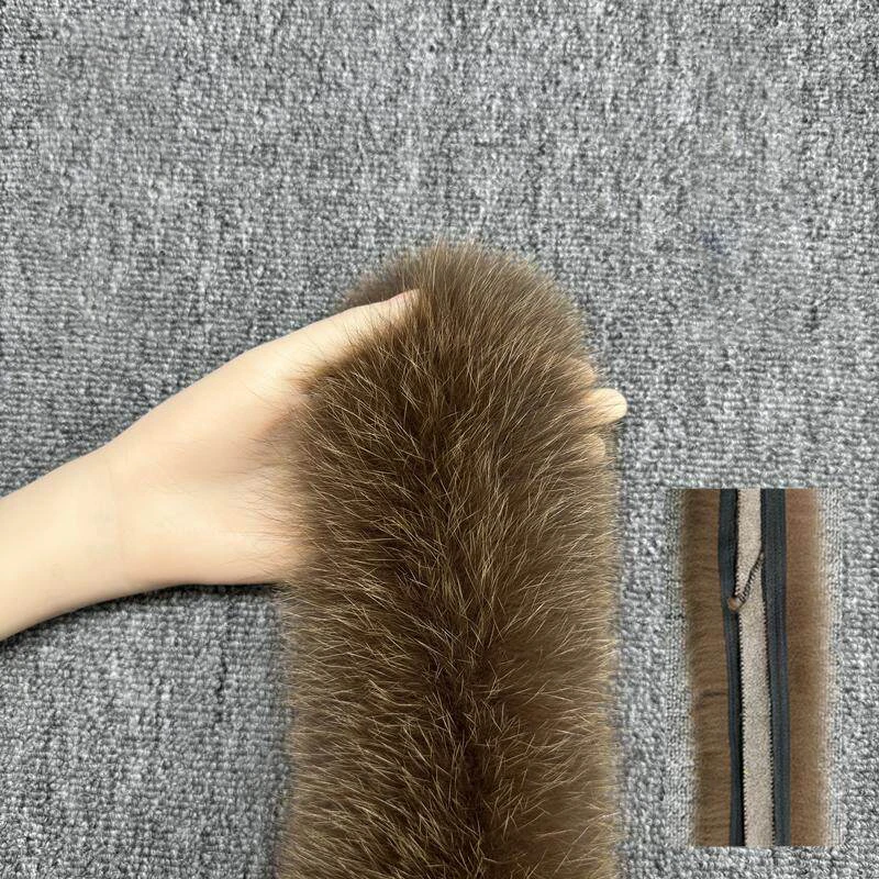 

Fox Fur Trim Genuine Fox Fur Clothing Edge Trim Fur Collar For Women Universal Fur Collar fashion Genuine Fur Clothing Edge