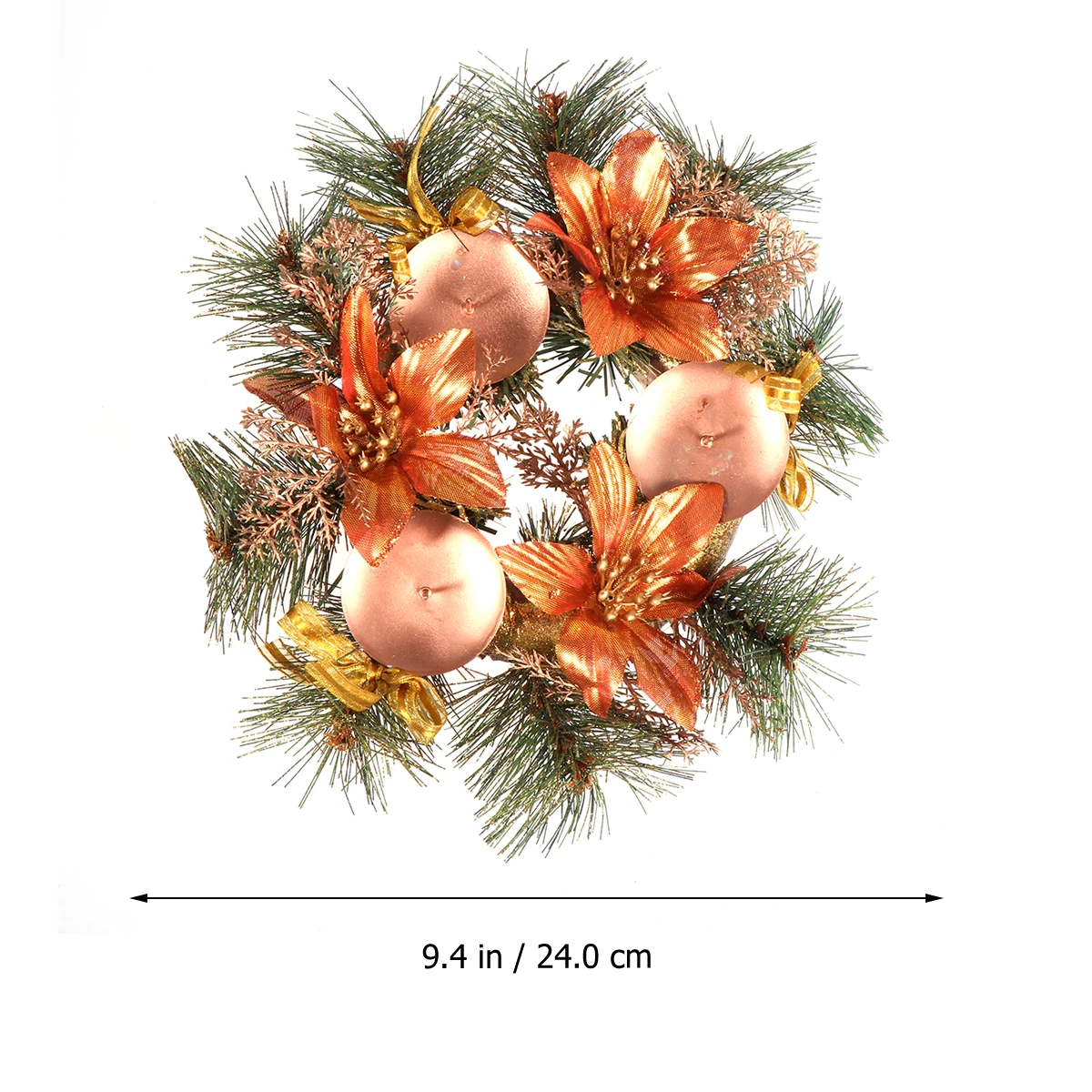 

Candlestick Garland Christmas Ring Decorate Wreath for Dinner Party Decorations