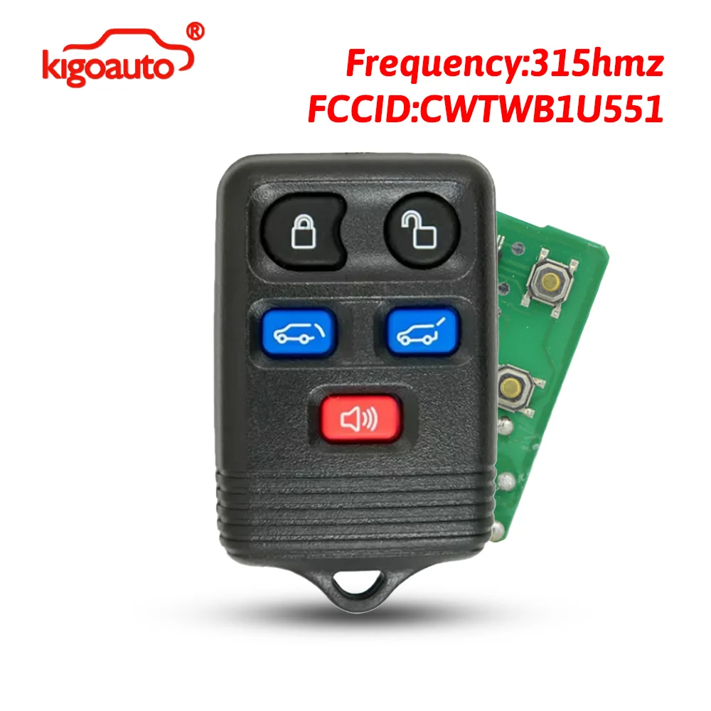 

kigoauto FCC CWTWB1U551 remote fob 5 button 315Mhz for Ford Expedition Lincoln Navigator PN 3L7T-15K601-AA