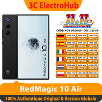 New Red Magic 10 Air global Edition smartphone, out inches up to Hz, the 8 gen3, redcore r3, 6000mah 80W charge