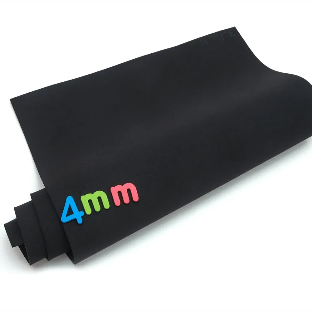 

4 мм черный SBR неопреновый противоударный и устойчивый к давлению изоляционная ткань чехол для чашки багажа швейная ткань композитная ткань