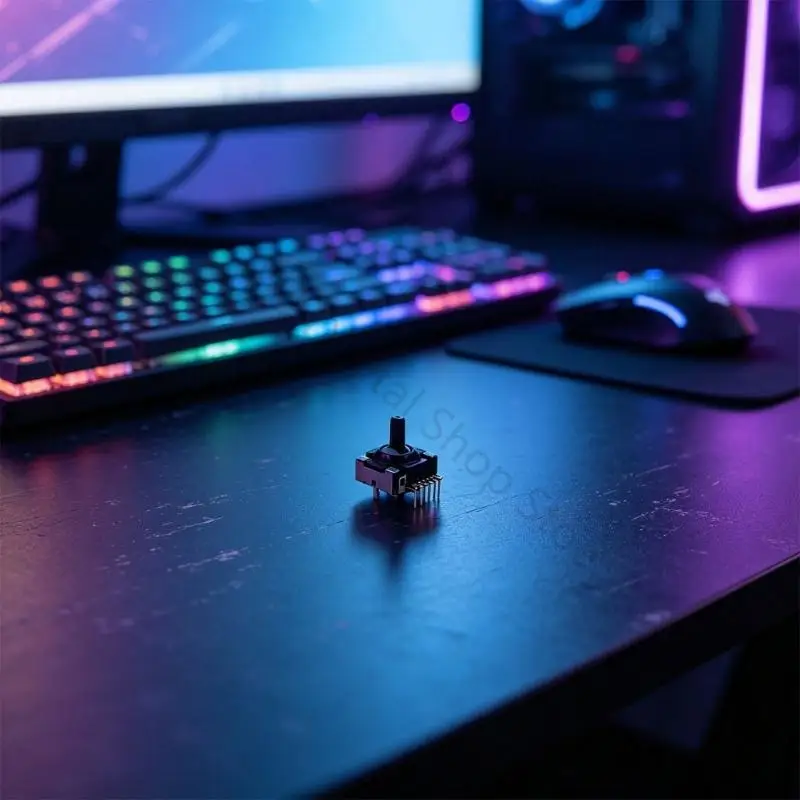 96BA Gamepad-Reparatur-Thumbstick-Modul, 4er-Pack, Hall-Effekt-Serviceteil mit abgewinkeltem Pin-Design und verstärktem Gehäuse – Detail 5