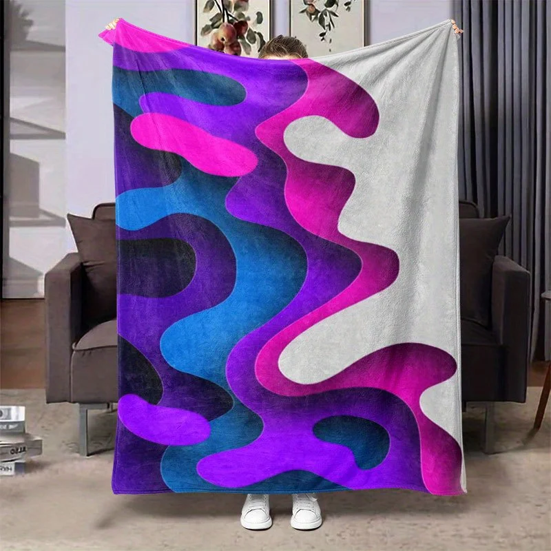 Ocean Wave Dream Blanket Reversible Flannel Throw for Coastal Decor AllSeason Comfort Serene Escape Gift