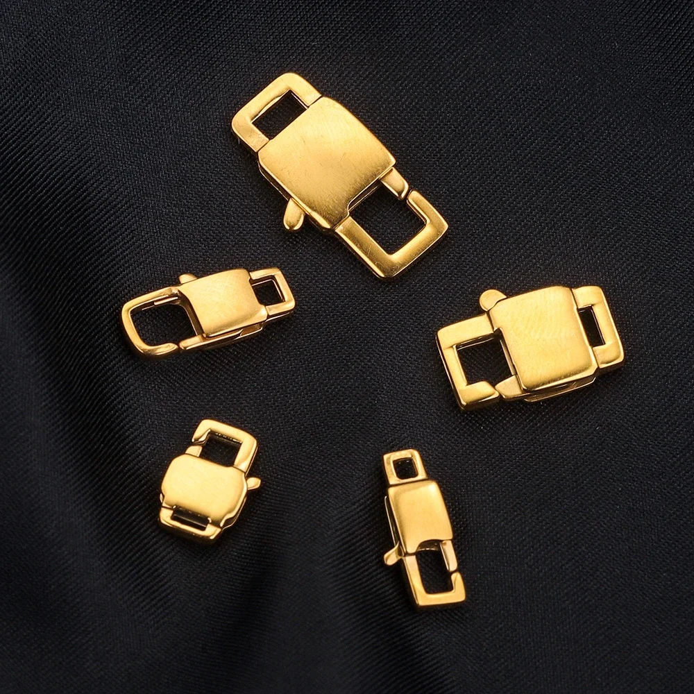 스테인리스 스틸 직사각형 랍스터 걸쇠 팔찌 커넥터, DIY 목걸이, 쥬얼리 제작 액세서리, 소모품 도매, 4 개