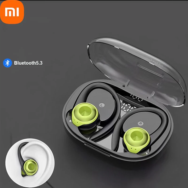 XIAOMI Auricolari wireless Gancio per l\'orecchio Cuffie Bluetooth5.3 Cuffie audio HiFi Gioco sportivo Cuffie impermeabili con microfono Display a LED