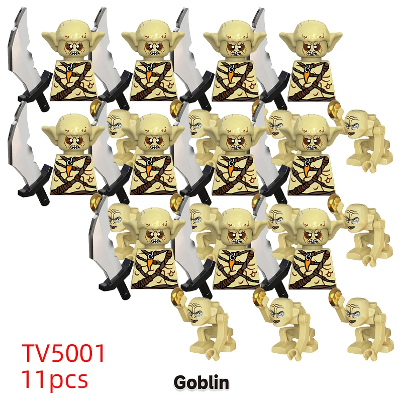 

11pcs Medieval Elf Rohan Soldiers Guard Army Lotr Action Dolls Mini Building Blocks Assembly Building Blocks MOC Children's Gift