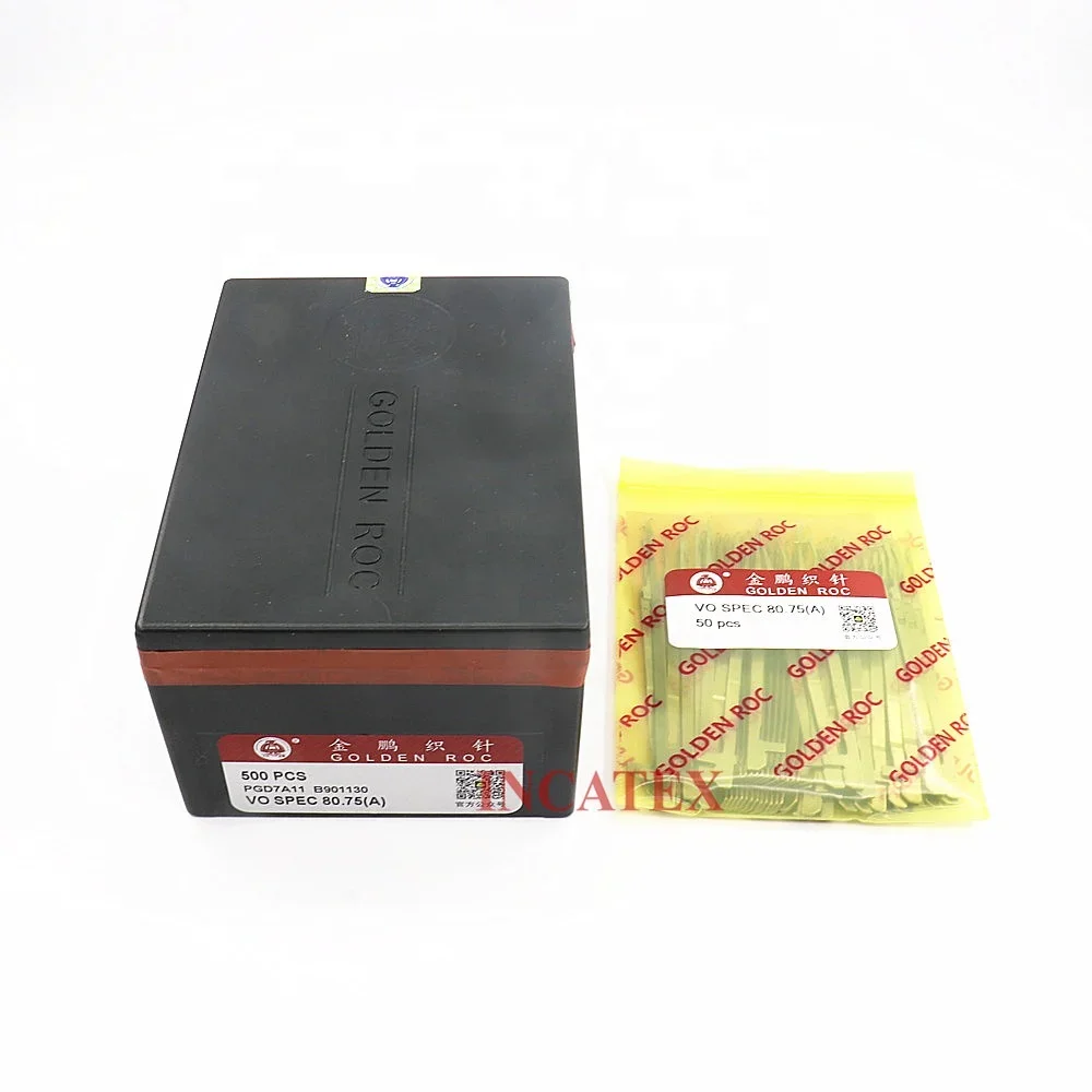 500 Agujas de Tejer Originales Golden Roc Vo Spec 80.75(A) para Máquina de Tejer China SHIMA SEIKI, Aguja 14G