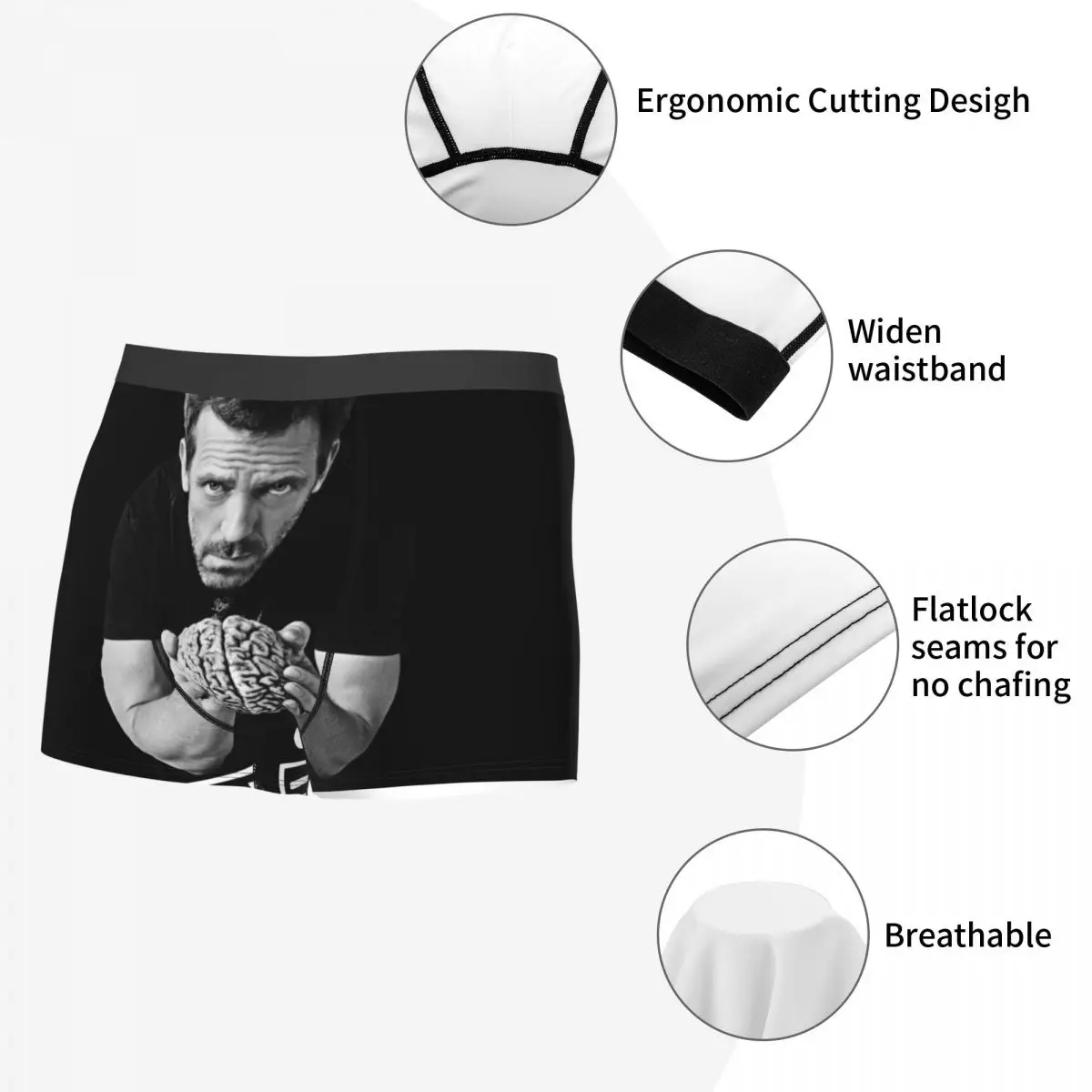 Neuheit Boxer Shorts Höschen Briefs Männer Haus MD Unterwäsche Dr Haus Verwenden es Atmungsaktive Unterhose für Homme Plus Größe