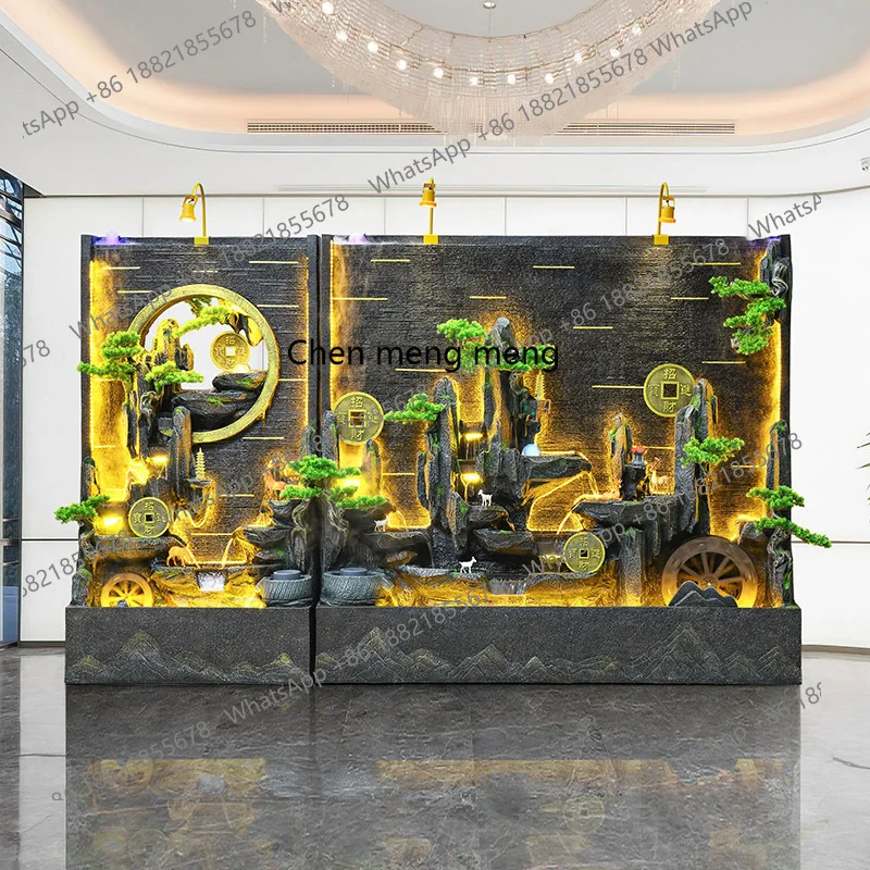 

Rockery fountain living room courtyard fish pond balcony indoor landscape fish tank feng shui wheel ornament