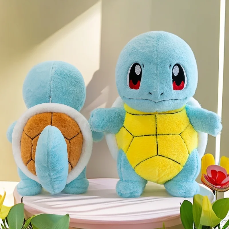 35-60cm 포켓몬 ‌ Squirtle 플러시 장난감 만화 애니메이션 박제 Kawaii 장식 편안한 귀여운 거북이 베개 소녀 생일 선물 인형