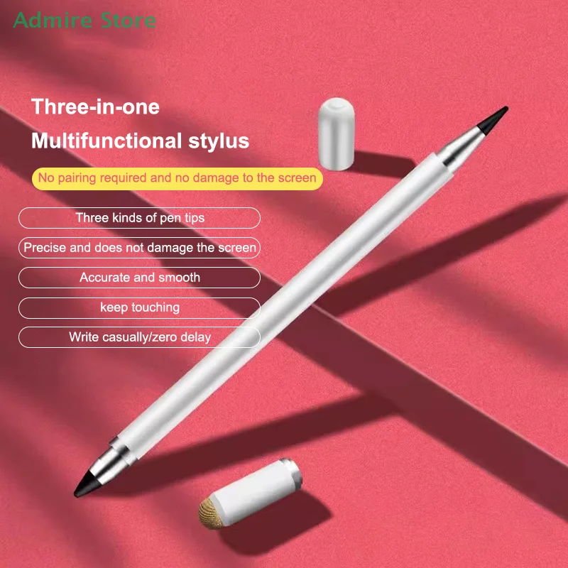 

3 In 1 Universal Touch Pen For Android Smart Phone For IPad Tablet Pencil Stylus Pen Capacitive Touch Screens Drawing Pens