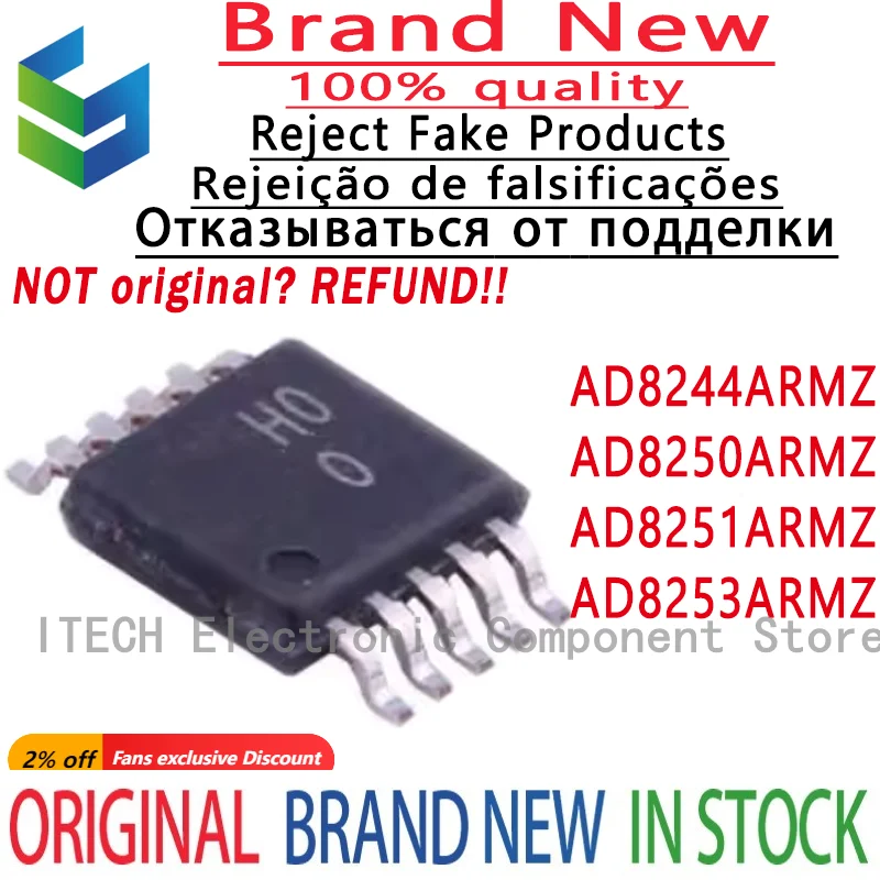 5PCS/Lot AD8244ARMZ-R7 Y54 、AD8250ARMZ-R7 H00、AD8251ARMZ-R7 H0T 、AD8253ARMZ-R7 Y0K New Original Operational Amplifier Chip