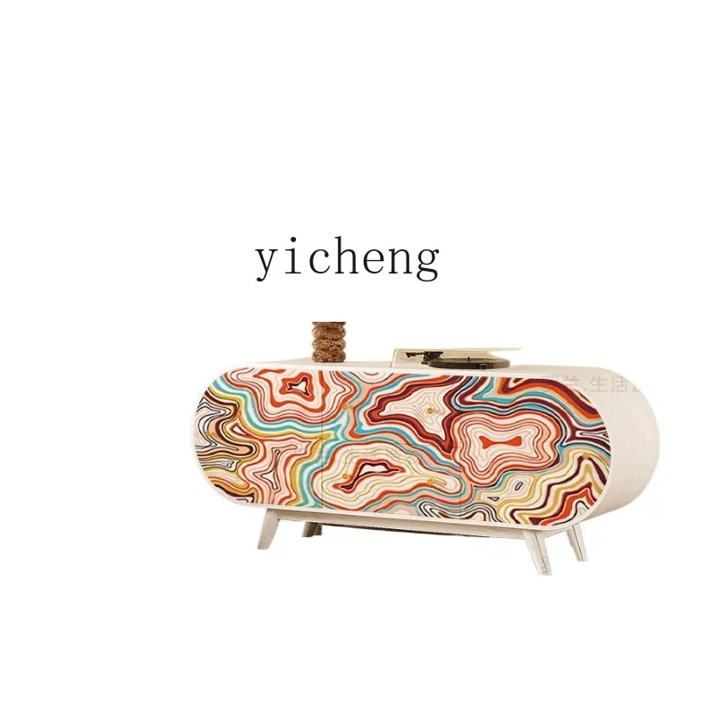 

modern light luxury abstract living room decorative cabinet solid wood dining room storage side cabinet storage