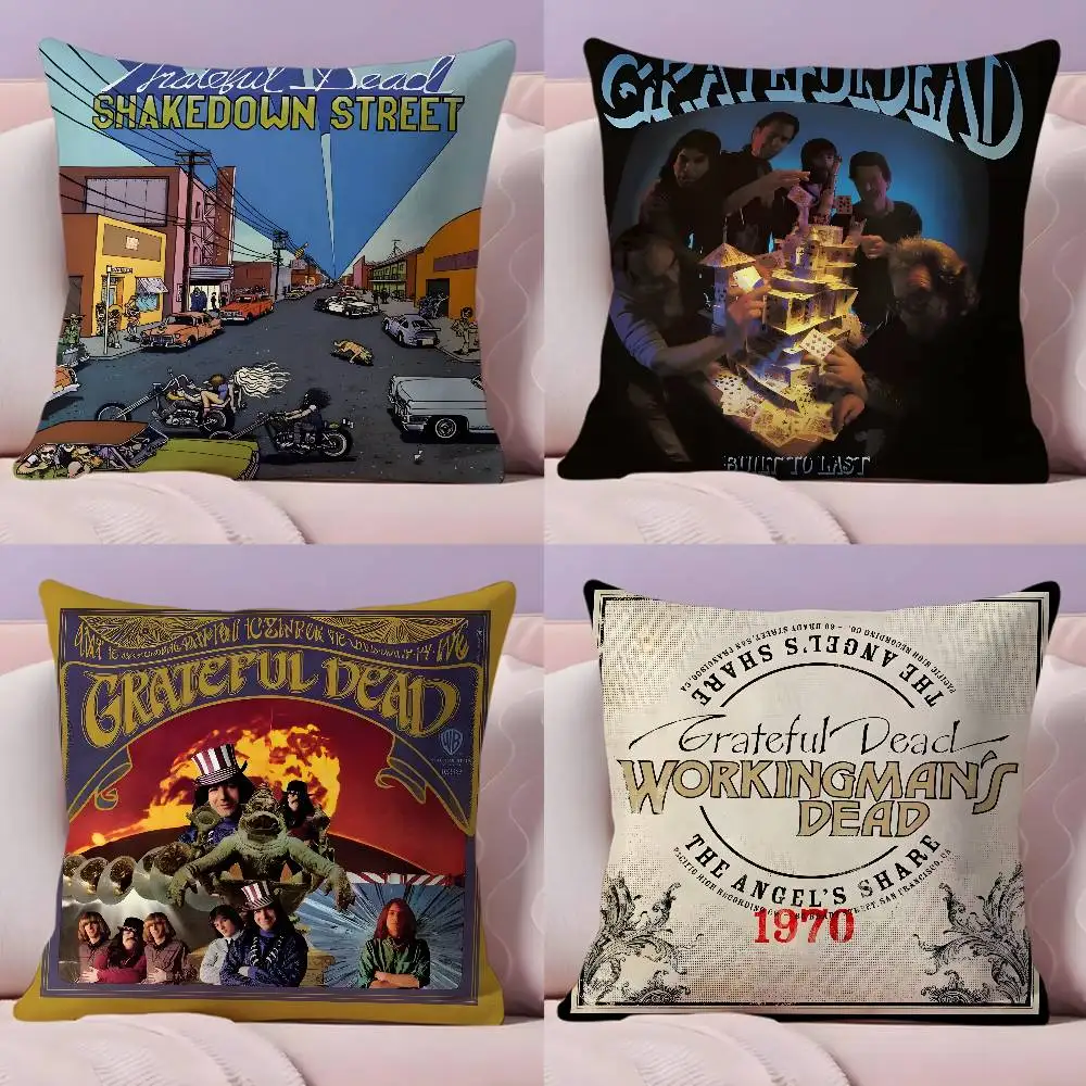 

Album G-Grateful D-Dead band Pillow Case Pillowcase Ultra Soft Skin Friendly Fabric Cloud Like Comfort & Concealed Zipper