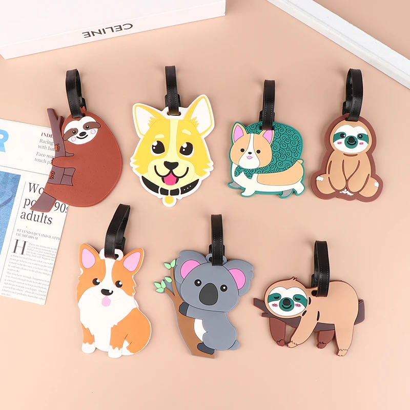 

Newest Travel Accessories Luggage Tag Creative Sloth Plane Boarding Pass Suitcase Silicon Portable Travel Label