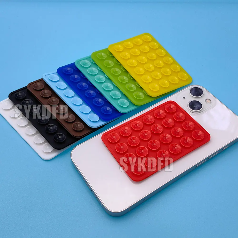 

5/10Pcs Silicone Suction Pad For Phone Fixture Suction Cup Backed Adhesive Rubber Sucker Pad For Fixed Pad