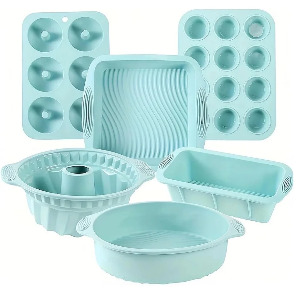 

Silicone Cake Mold Decorating Tool DIY Pastry Baking Tools for Cake Pan Kitchen Fluted Tube Pan Bakeware Airfryer Accessories