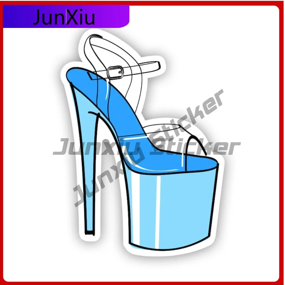 

Blue Pole Dancer Heels Stickerwaterproof Outdoor Anime Laptop Waterproof Vinyl Decal For Car Bumpers Creative Decor Decor