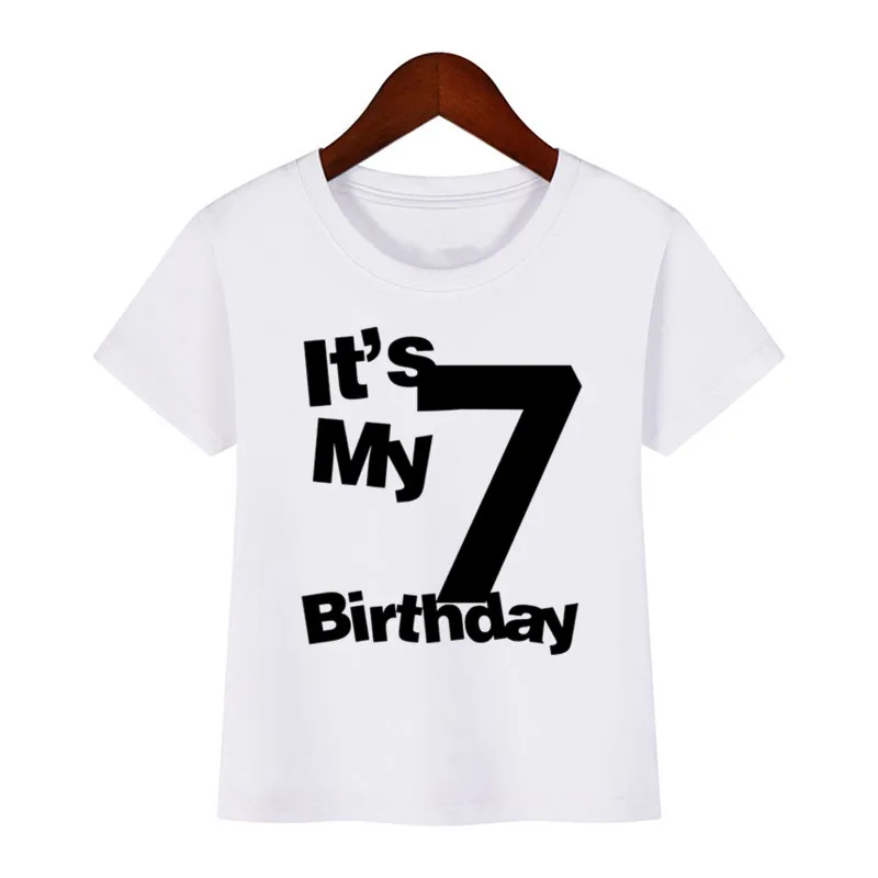 T-Shirts Children\'s Sets Clothing Kids Funny 5th Birthday T Shirt Toddler Boys Girls Short Sleeve T Shirt Children Casual Top