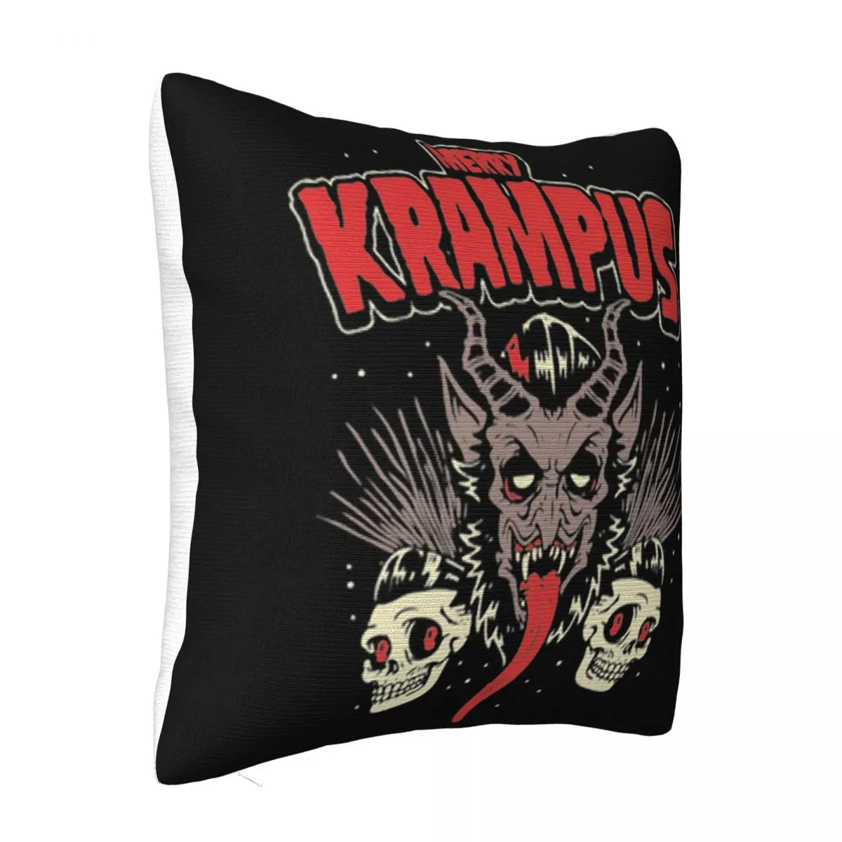 Beautiful Merry Krampus Christmas Psychobilly Horror Hr Winter Spring Dj Harajuku Fitness Pillow Case