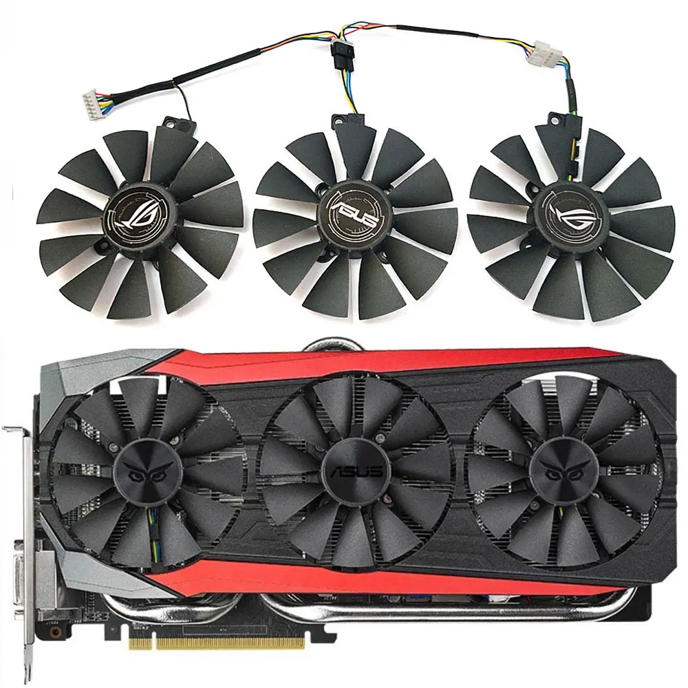 

NEW 1LOT 87MM PLD09210S12HH PLD09210S12M RX 480 580 GPU Fan，For ASUS ROG STRIX GTX 1080 1070 1060 Graphics card cooling fan