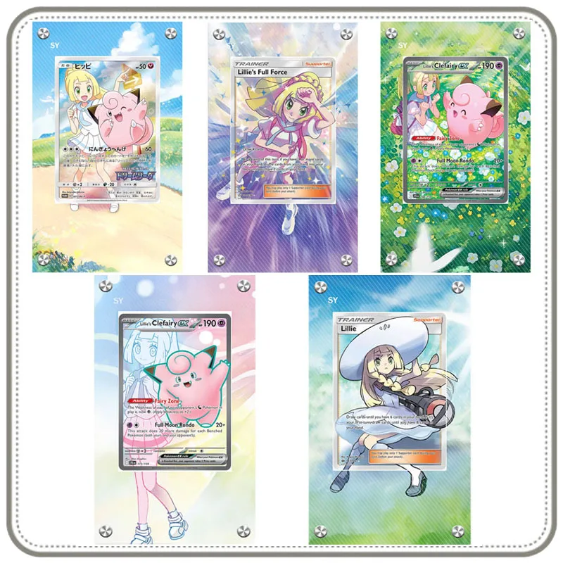

Pokemon Ptcg Lillie Acrylic Extended Artwork Display Case Anime Extended Painting Stuck Brick Desktop Decorative Ornaments Gift