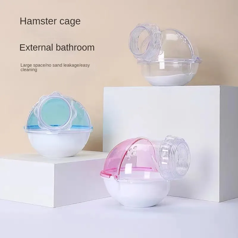 Hamster Bathroom Hamster Toilet Mouse  Pet Cage Box Bath Sand Room Toy Acrylic House Small Pet Supplies Accessories