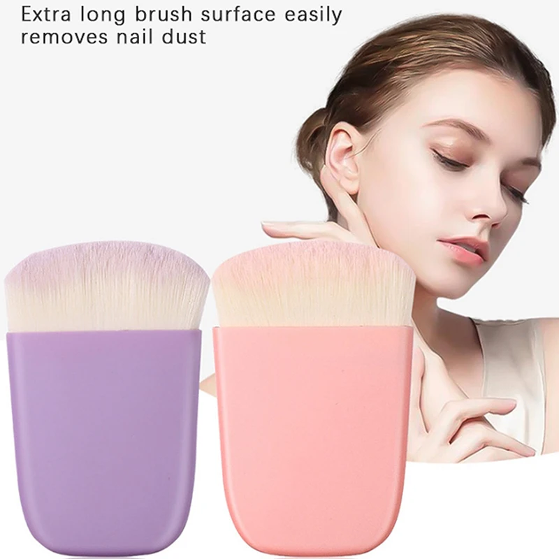 Lentil Bean Makeup Brush Loose Brush Curved Silk Fiber Dry And Wet Dual-Purpose Makeup Brush Loose Powder Brush Makeup Tool