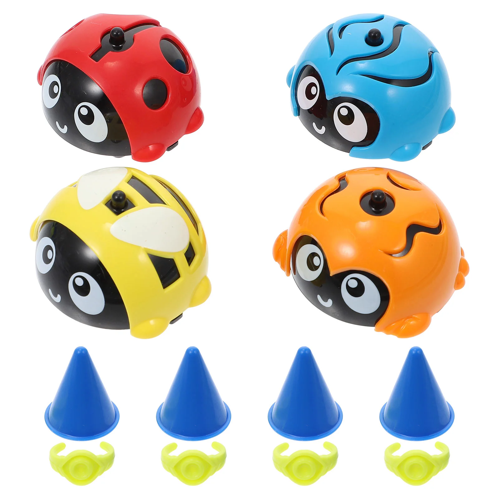 4 Pcs Spinning Top Toy Toys Kids Outdoor Tops Funny Insect Shape Gyro Playthings Boy for Plastic Child Interesting