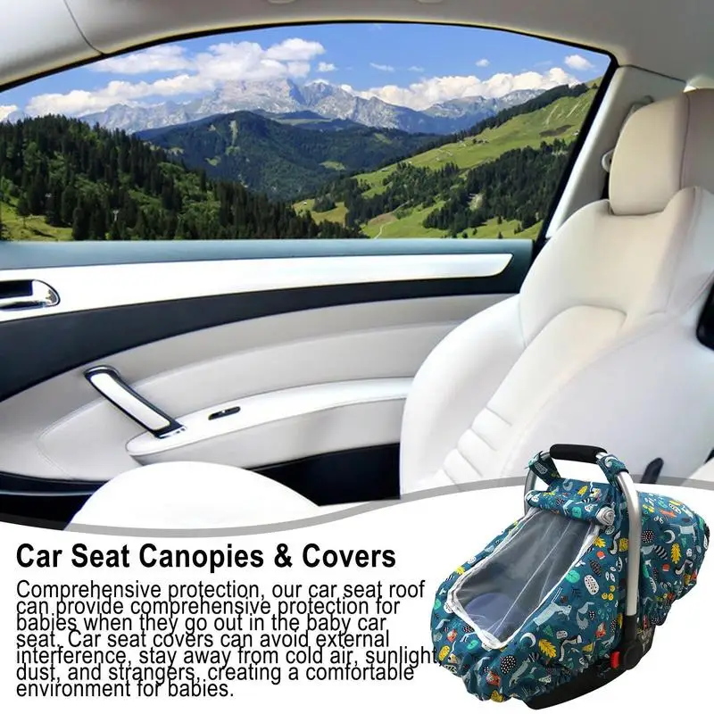 Car Seat Rain Cover Car Seat Covers For 4 Seasons Sun-Proof And Warm Car Seat Covers For Kids Boys Girls